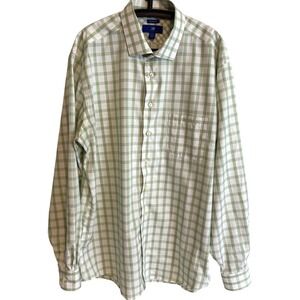 Egara Mens Long Sleeve Plaid Button Down Shirt 2XLT Casual Career Minimalist